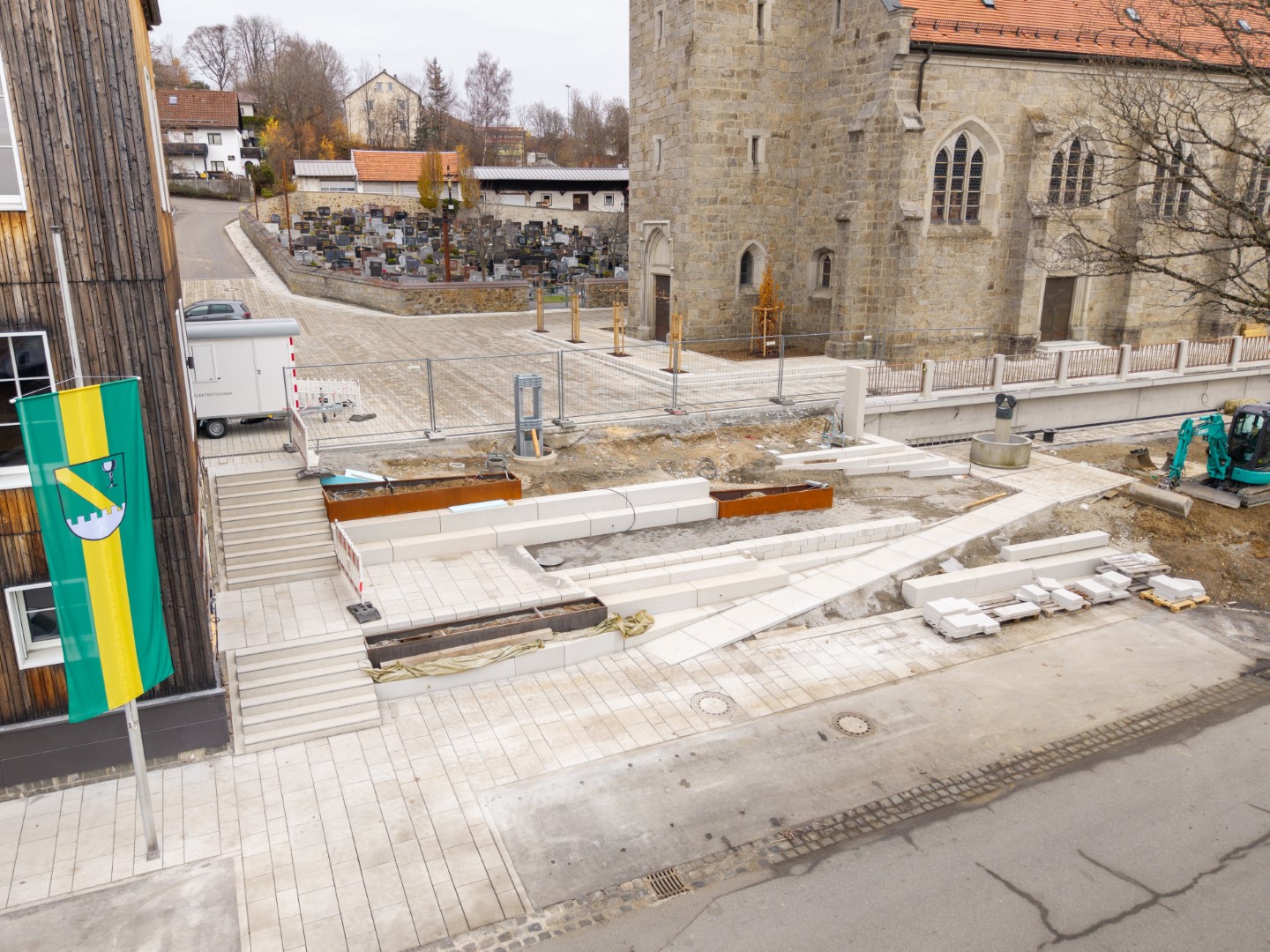 Luftbild Baustelle Freyung-Grafenau Baubegleitung mit Drohne Neuschönau